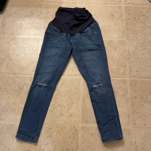 Dark blue maternity jeans